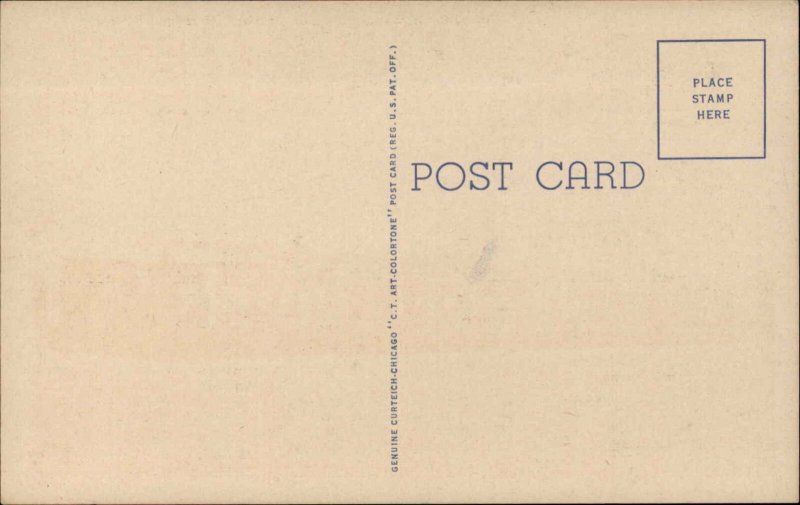 Muskegon Michigan MI Campell Wyant & Cannon Foundry c1940s-50s Linen Postcard