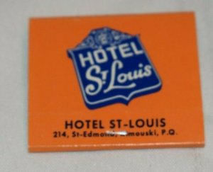 Hotel St. Louis Rimouski Quebec Canada 30 Strike Matchbook