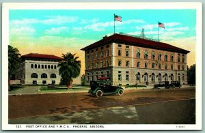 Post Office and YMCA Buildings Phoenix AZ Arizona UNP Unused WB Postcard H12