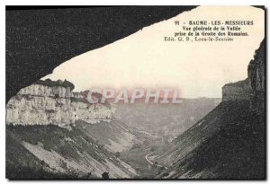 Postcard Old Baume les Messieurs general view of the Vallee taken from the Ca...