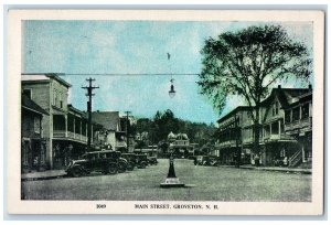 c1920's Establishments Seen at Main Street Groveton New Hampshire NH Postcard