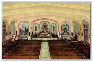 c1940 The National Shrine Of St. Jude Church Interior Chicago Illinois Postcard