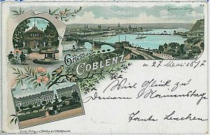 33423 - Postcards POSTCARD - Germany GERMANY - GREETING FROM Koblenz 1897-