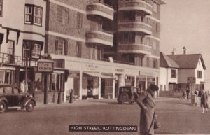 Rottingdean High Street Creamery Sussex Sepia Antique Postcard