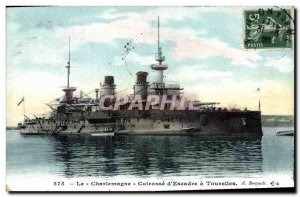 Old Postcard Boat War The squadron has turrets Charlemagne Breastplate