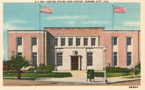 Vintage Postcard United States Post Office Building Landmark Panama City Florida