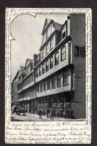 Germany Gruss aus Frankfurt a M Gothehaus Postcard Johann Wolfgang Goethe