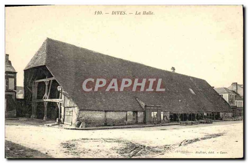 Old Postcard Dives sur Mer La Halle