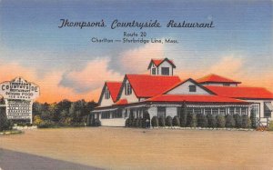 Sturbridge Line Massachusetts Thompson's Countryside Restaurant Vintage PC U1699