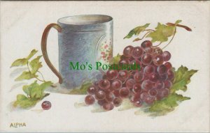 Food & Drink Postcard - Bunch of Grapes and a Tankard RS25091