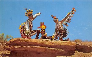 Navajo Boys Dressed For An Eagle Dance Unused 