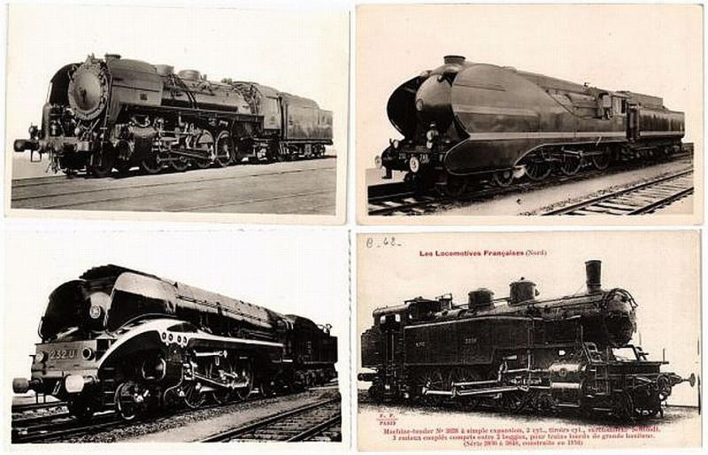 CHEMIN DE FER, LOCS, TRAINS, FRANCE 100 CPA pre-1950