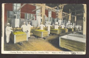 COLUMBUS OHIO CAPITAL CITY DAIRY COMPANY FACTORY INTERIOR VINTAGE POSTCARD