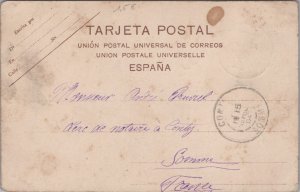 Spain La Coruna Estatua de Daniel Carballo A Coruña Vintage Postcard C022