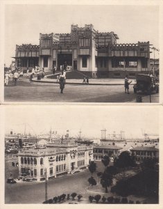 French West Africa Senegal Dakar Harbor and Sandaga market unit of 2 postcards