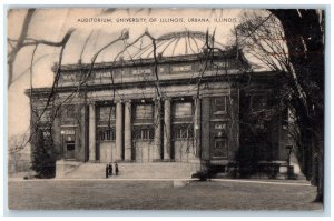 c1940 Auditorium Building University Illinois Urbana Illinois IL Artvue Postcard