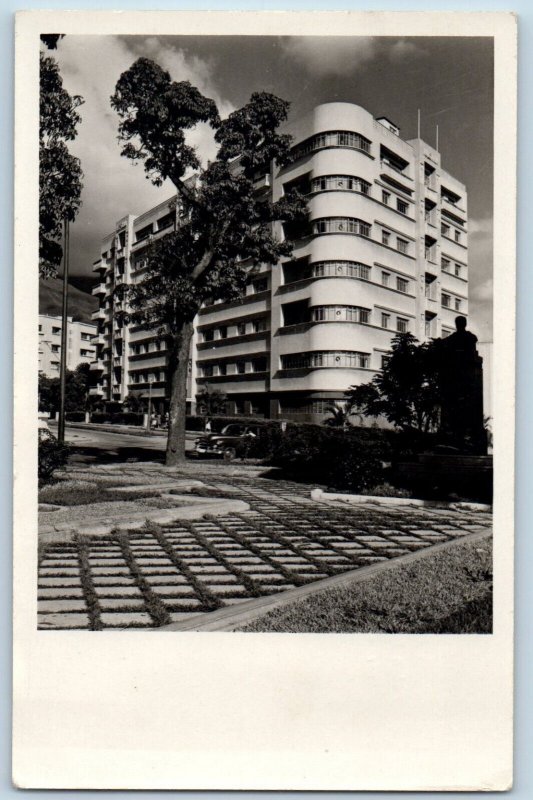 Venezuela-Caracas Postcard Ruben Dario Square c1930's Vintage RPPC Photo