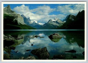 Maligne Lake Jasper National Park Alberta Canada, Chrome Postcard, Carole Harmon