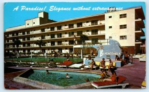 MIAMI BEACH, Florida FL ~ Roadside BEACHCOMBER RESORT MOTEL Pool c1960s Postcard