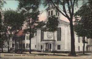 Fonda New York NY Reformed Church & Parsonage c1910 Postcard