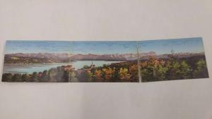 Starnberger See Germany Lake Scenic View Tri Fold Antique Postcard J49260