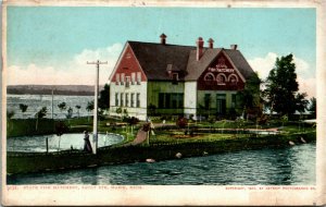Postcard MI Sault Ste. Marie State Fish Hatchery on Lake Michigan UDB 1905 F22