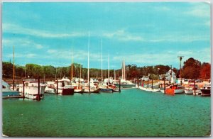 1972 Westport Connecticut Saugatuck River & Harbor Boats Ships Posted Postcard