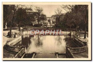 Old Postcard Dijon Cote d'Or Chateau d'Eau and Place d'Arcy