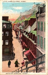 Canada Quebec Little Champlain Street 1927