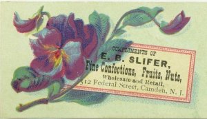 1880's E. B. Slifer Fine Confections Fruits & Nuts Lovely Violets Image P108