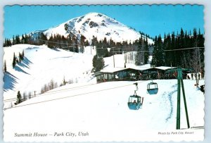 2 Postcards PARK CITY RESORT, Utah UT ~ Skier SUMMIT HOUSE Gondola Lift 4x6