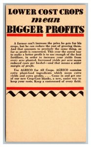 Agrico Crop Fertilizer Advertising Postal Card Scott UX27