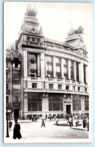 RPPC  MADRID, SPAIN ~ Street Scene BANCO de BILBAO Real Photo Postcard