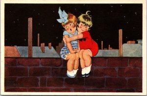 Boy Hugs A Gor;  Vintage Postcard 09.68