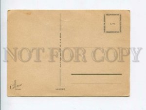 3037648 Skiing SNOWMAN & TEDDY BEAR. Vintage PC