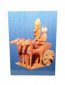 Clay Chariot Model 7th Century BC Larne a Museum Cyprus Vintage Postcard