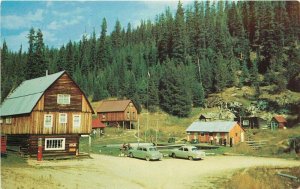 Idaho Red River Hot Springs Resort 1950s autos Dexter Shira Postcard 22-5401