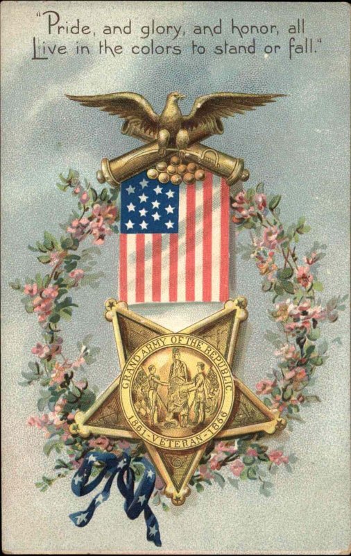 Tuck Decoration Day Civil War GAR American Flag Patriotic c1910 Postcard