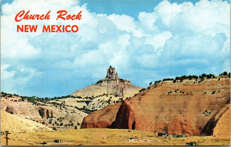 Church Rock New Mexico NM Red Rock Area Postcard UNP VTG Petley Unused Vintage 