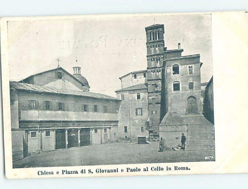 Pre-1907 CHIESA E PIAZZA DI GIOVANNI Rome Italy F5182