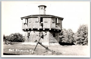 Fort Edgecomb Maine 1950s Modern RPPC Real Photo Postcard