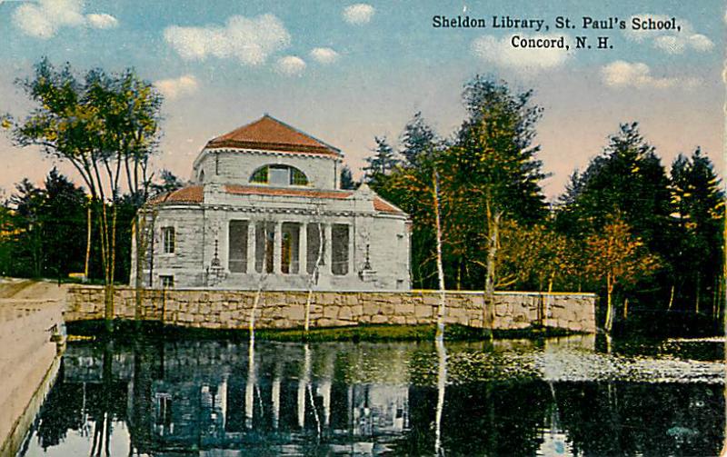 Sheldon Library, St. Paul's School, Concord, New Hampshire, NH, Divided Back