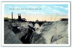 c1920 Sink Hole Chapin Mine Factory Exterior Iron Mountain Michigan MI Postcard 