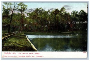 Mobile Alabama Postcard Lake Jesult College Spring Hill College PCK 1907 Vintage