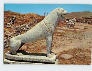 Postcard Archaic Lions, Delos, Greece