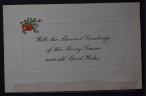 Holiday Greetings - 1916 to University of Chicago, IL