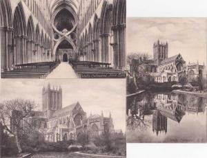 (3 cards) Wells Cathedral, Somerset, England - DB