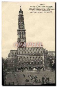 Old Postcard Arras L & # 39Hotel Town And The Belfry