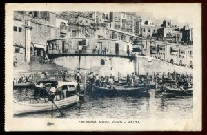 h2133 - MALTA Valletta Postcard 1910s Fish Market