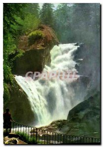 Modern Postcard Cauterets Road Bridge Espgane waterfall Cerisey